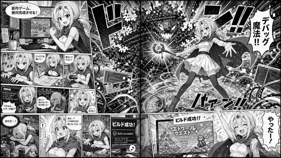 Manga Spread: Fantasy Game Developer