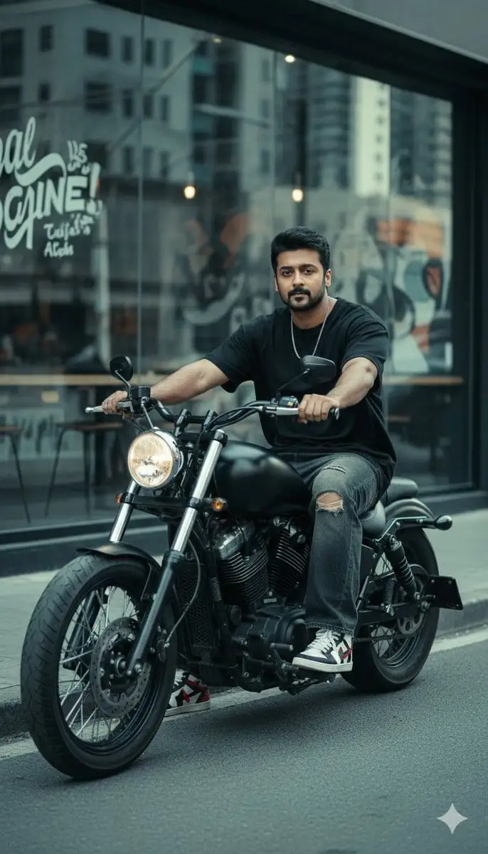 叛逆街头机车少年:青灰影调电影级肖像
