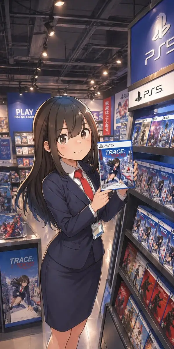 PS5游戏店动漫店员插画生成器
