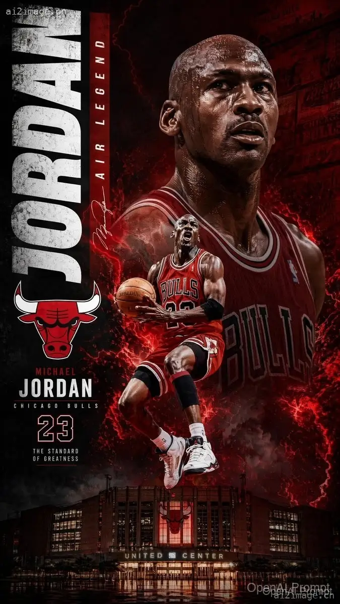 迈克尔·乔丹 (Michael Jordan) 体育主题图形壁纸