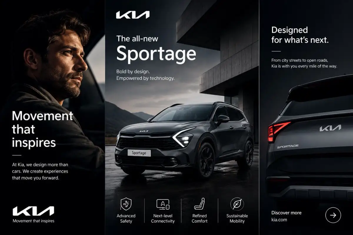 Kia Sportage Triptych Ad
