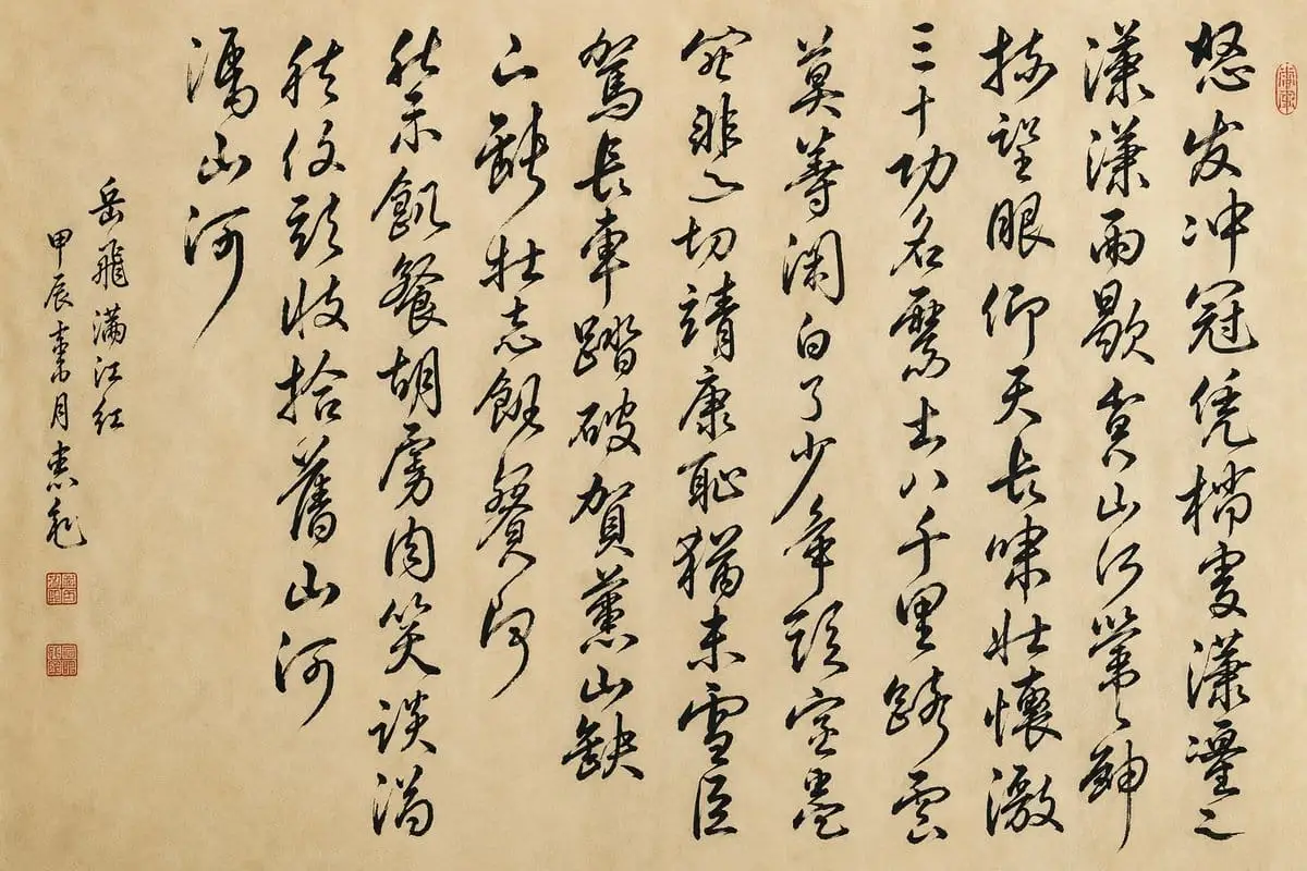 中国草书书法卷轴 · 宋韵墨宝生成器