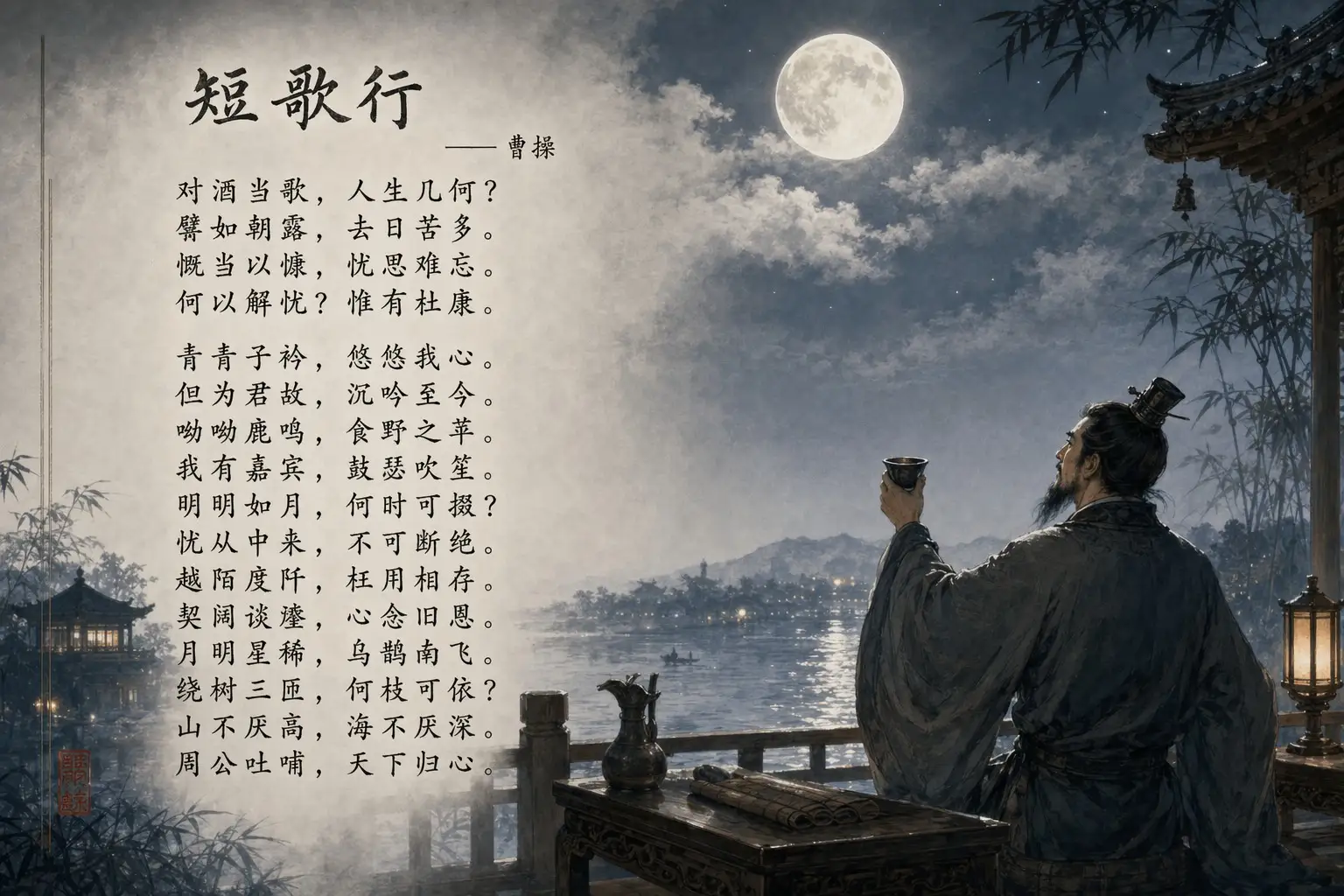 《短歌行》诗词意境图