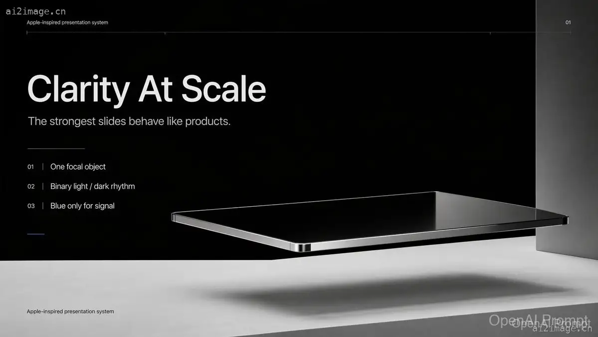 Apple 风格极简演示文稿封面