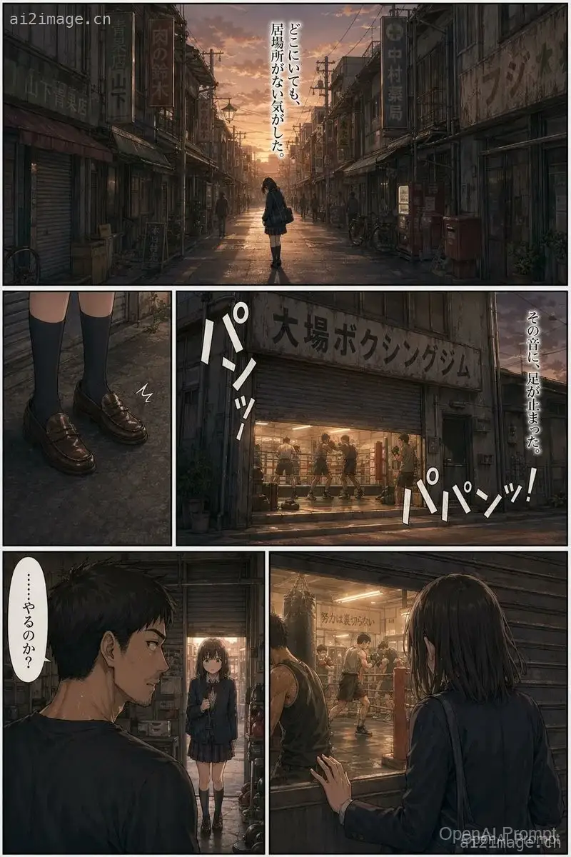 Sunset Boxing Gym 漫画页面