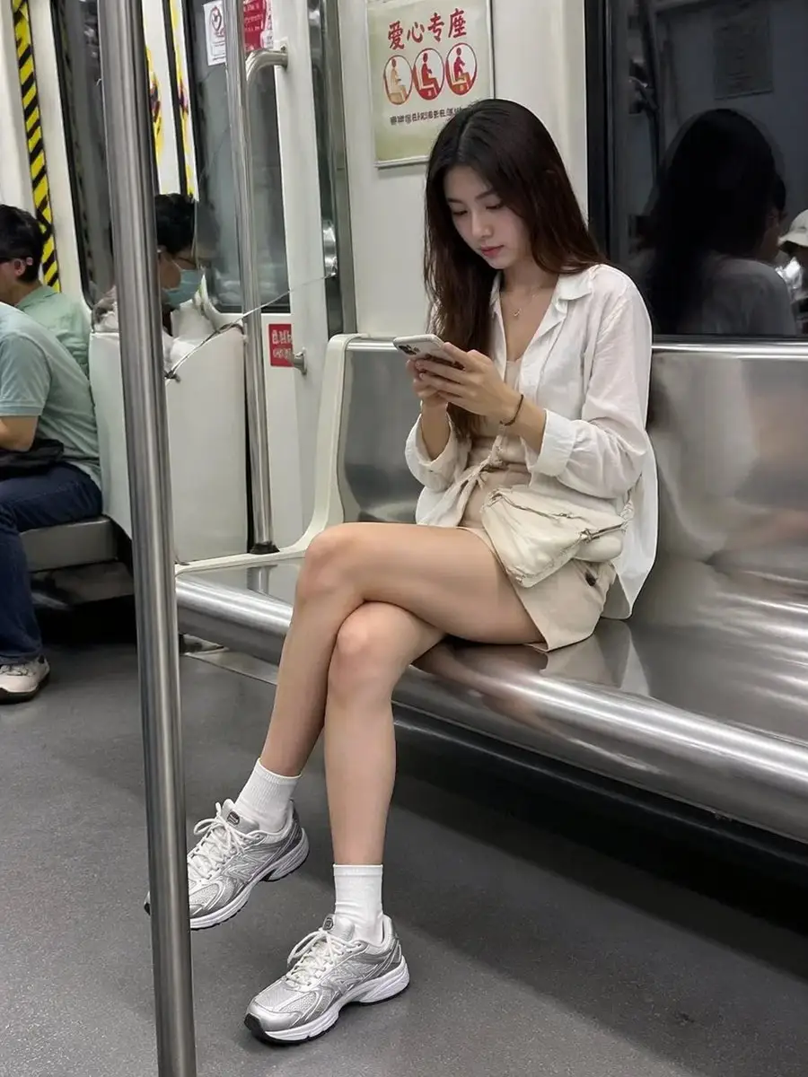 Subway Candid Phone Snapshot
