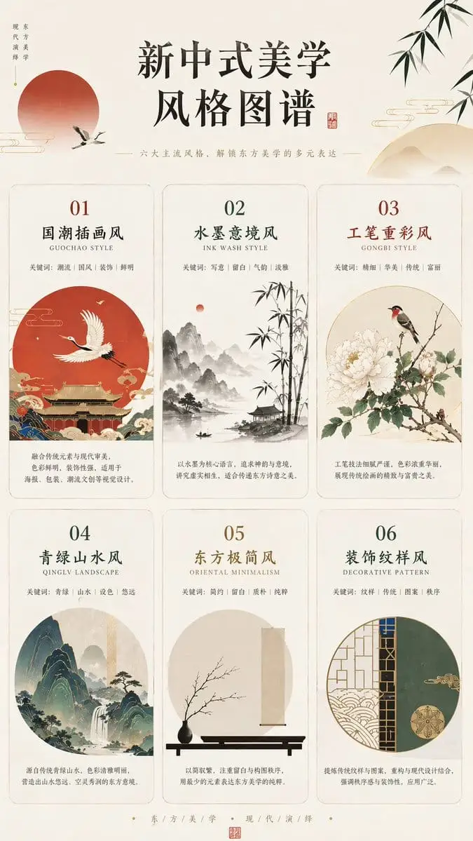 新中式美学风格图谱:解锁六大东方美学范式