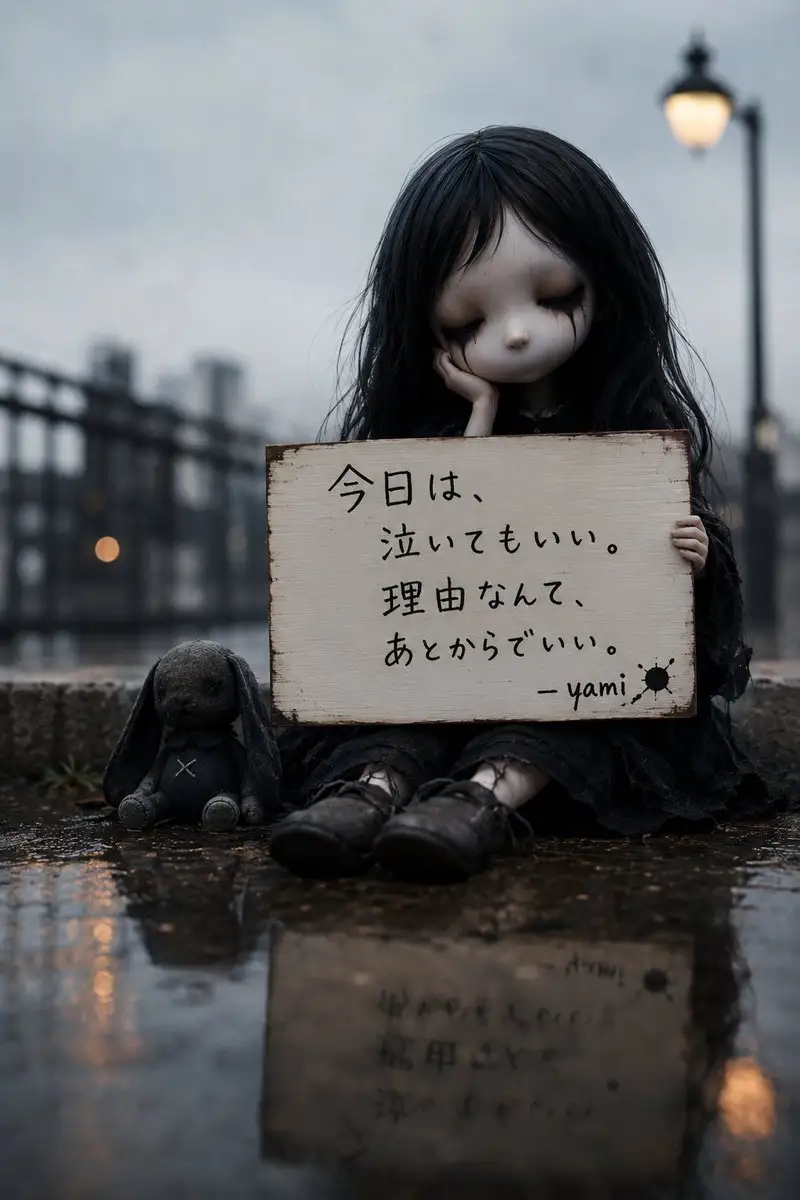 Rainy Gothic Yami Sign Portrait