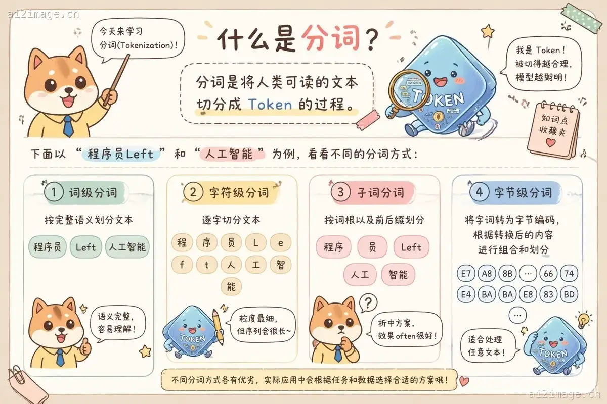 可爱的中文分词科普信息图