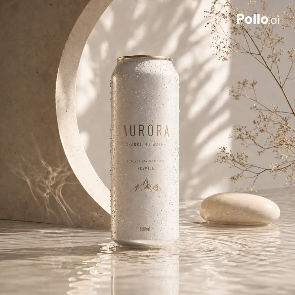 Luxury Sparkling Water Can Ad