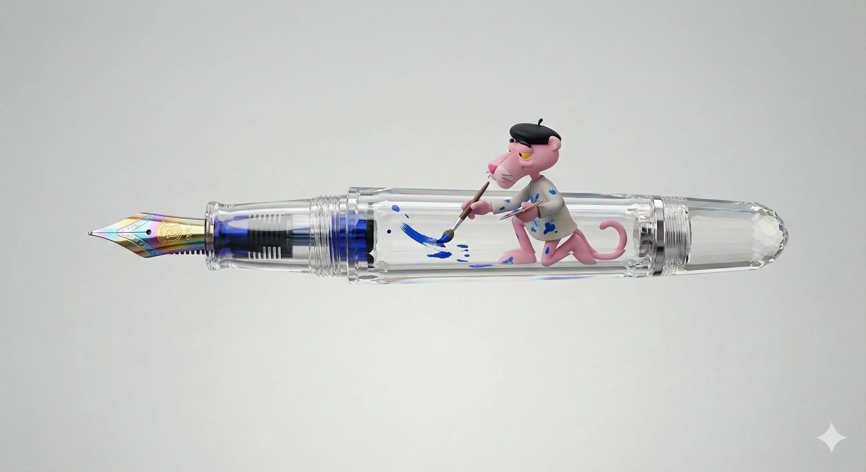 粉红豹水晶钢笔