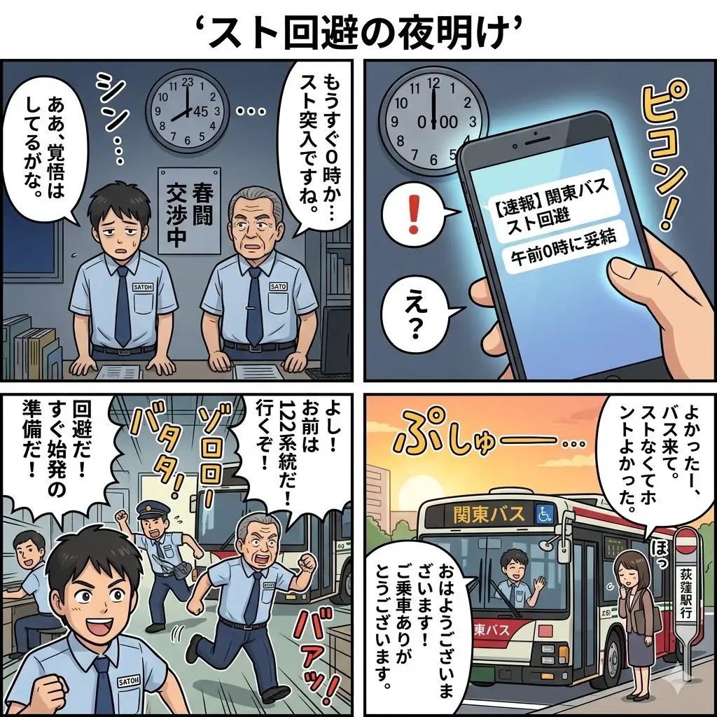 避免罢工的黎明四格漫画