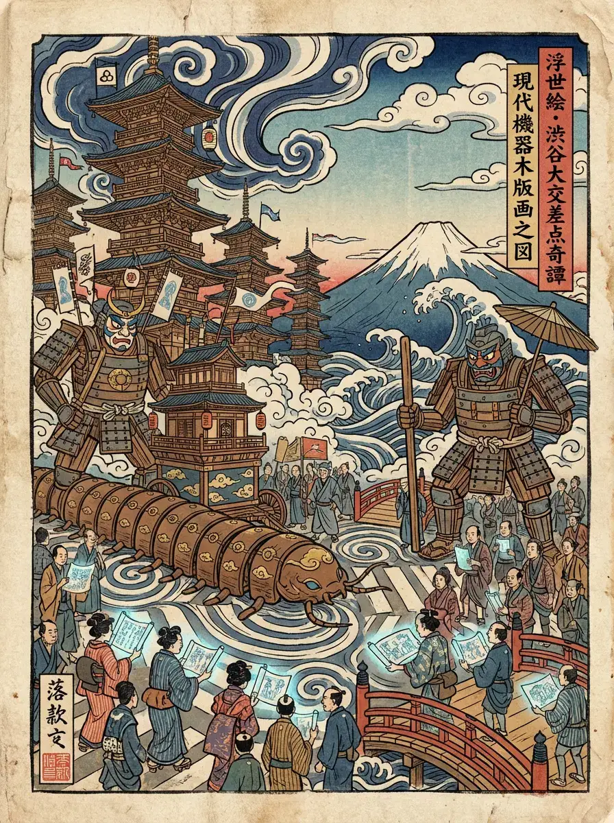 浮世绘:现代东京木版画