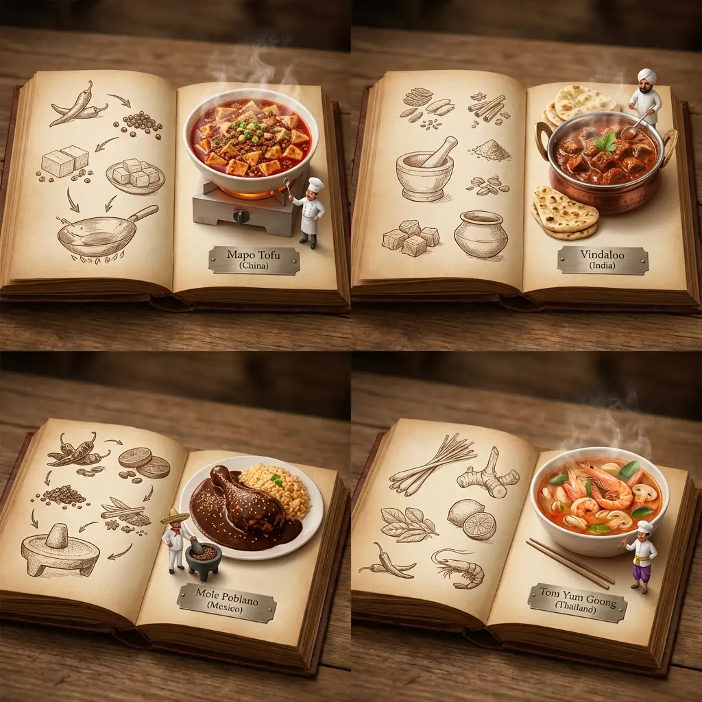 美食地图立体书透视模型