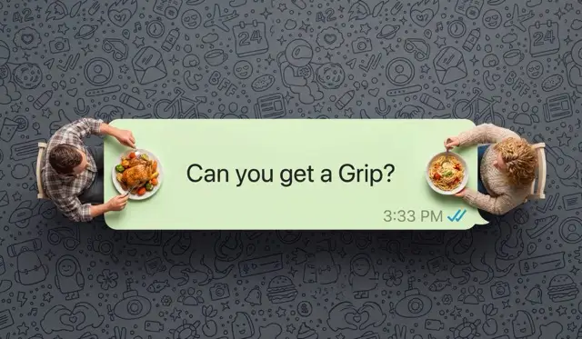 超现实WhatsApp对话气泡餐桌