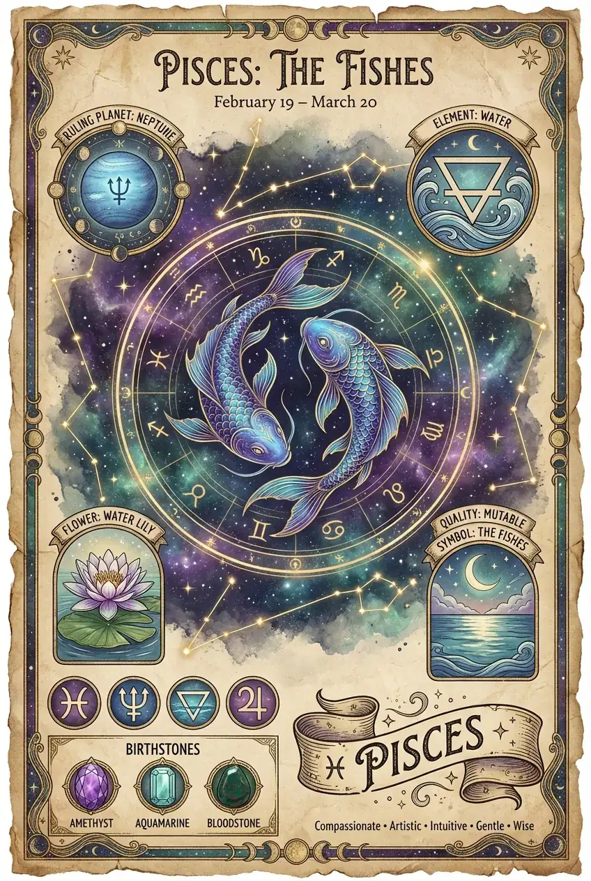 双鱼座 (Pisces):梦幻的艺术家