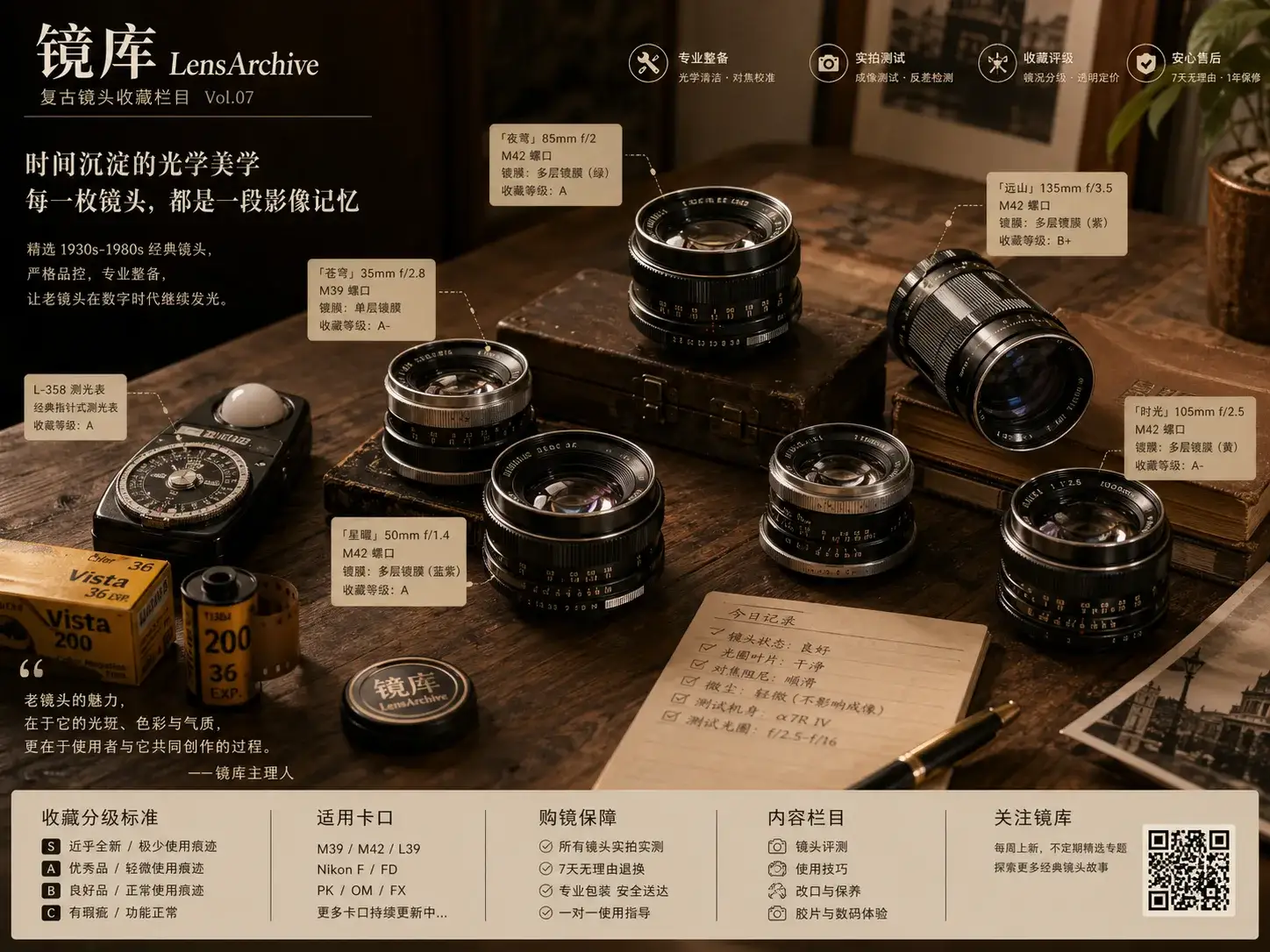 镜库复古镜头收藏静物