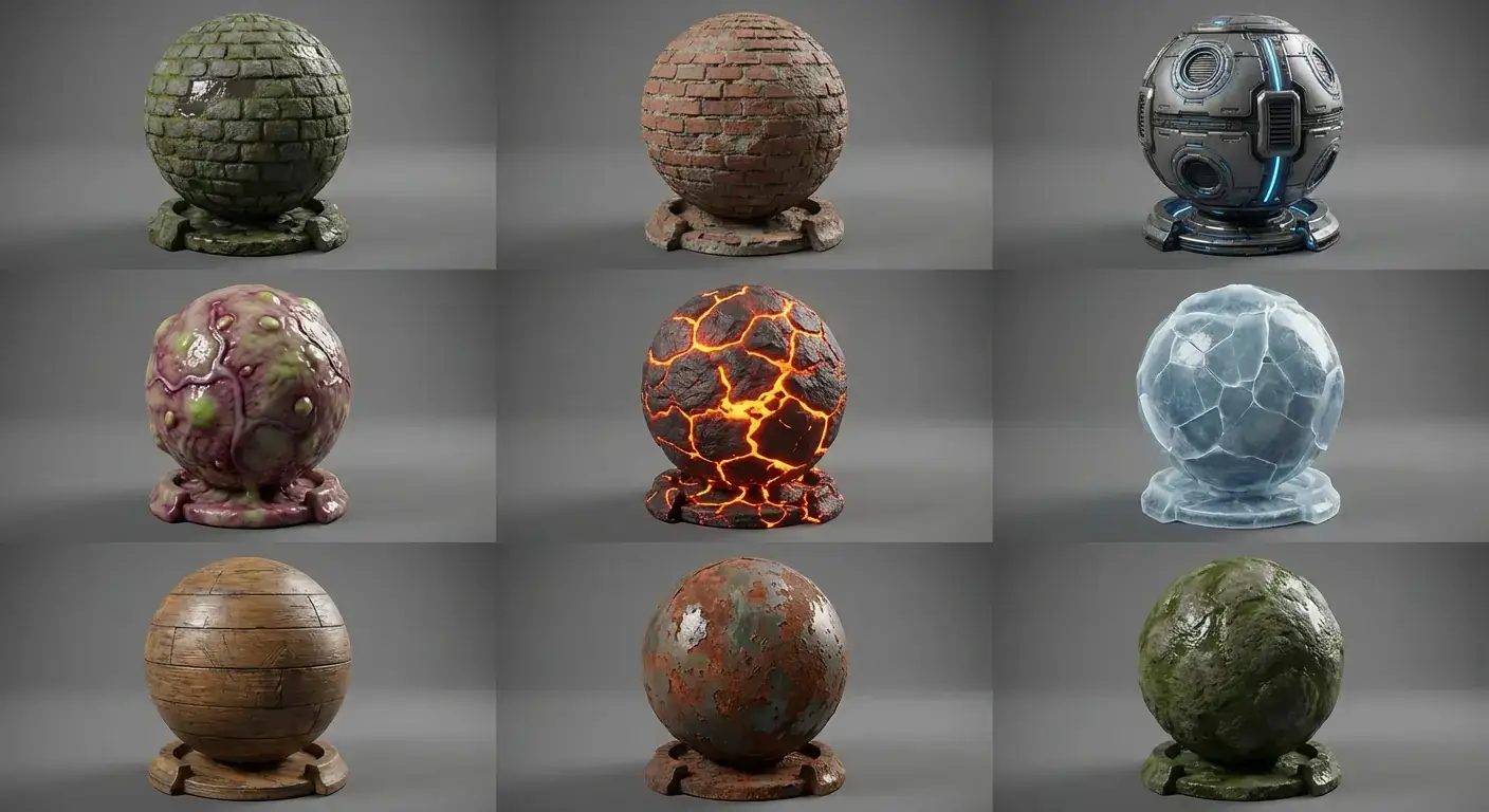 无缝地表材质球 (Seamless Texture Spheres)