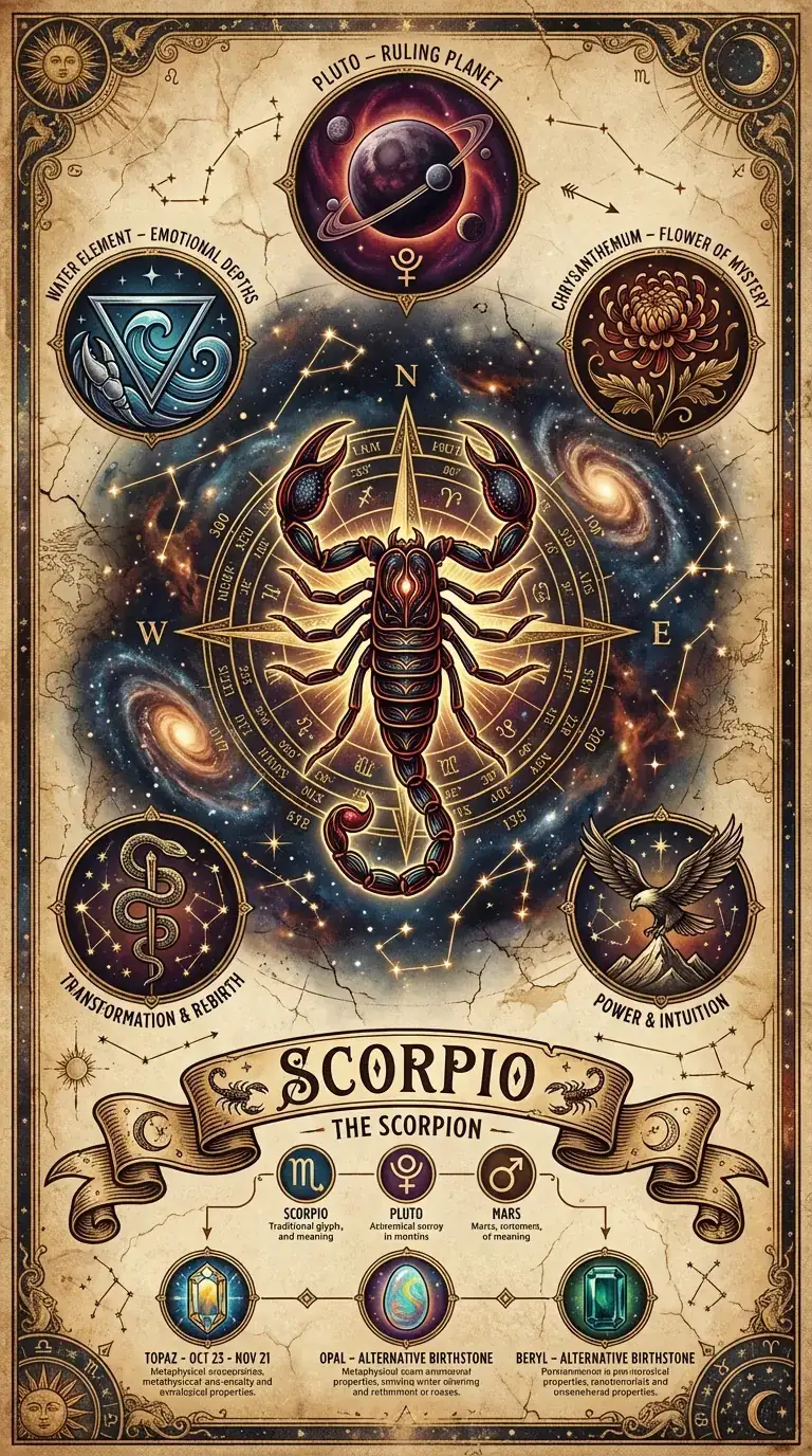 天蝎座 (Scorpio):神秘的洞察者