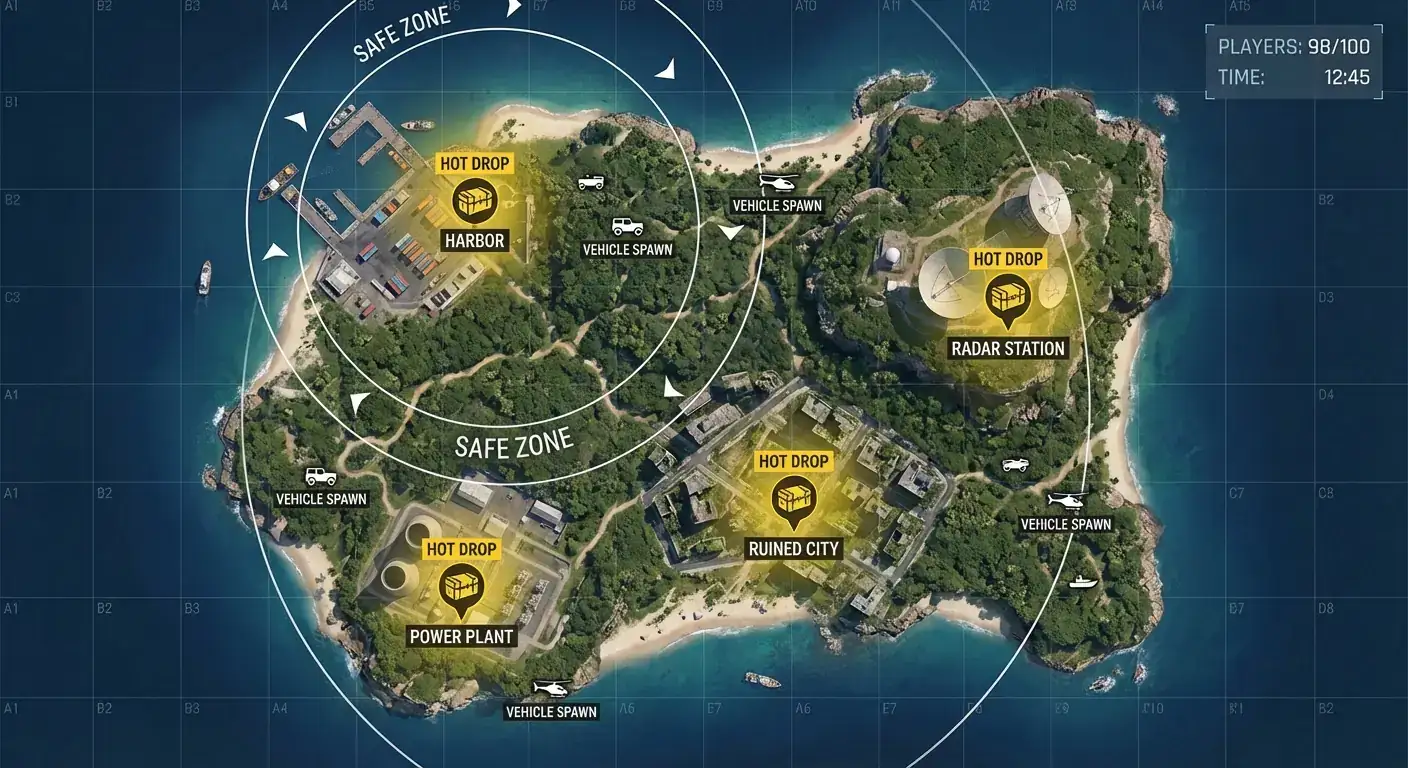 大逃杀海岛生存地图 (Battle Royale)
