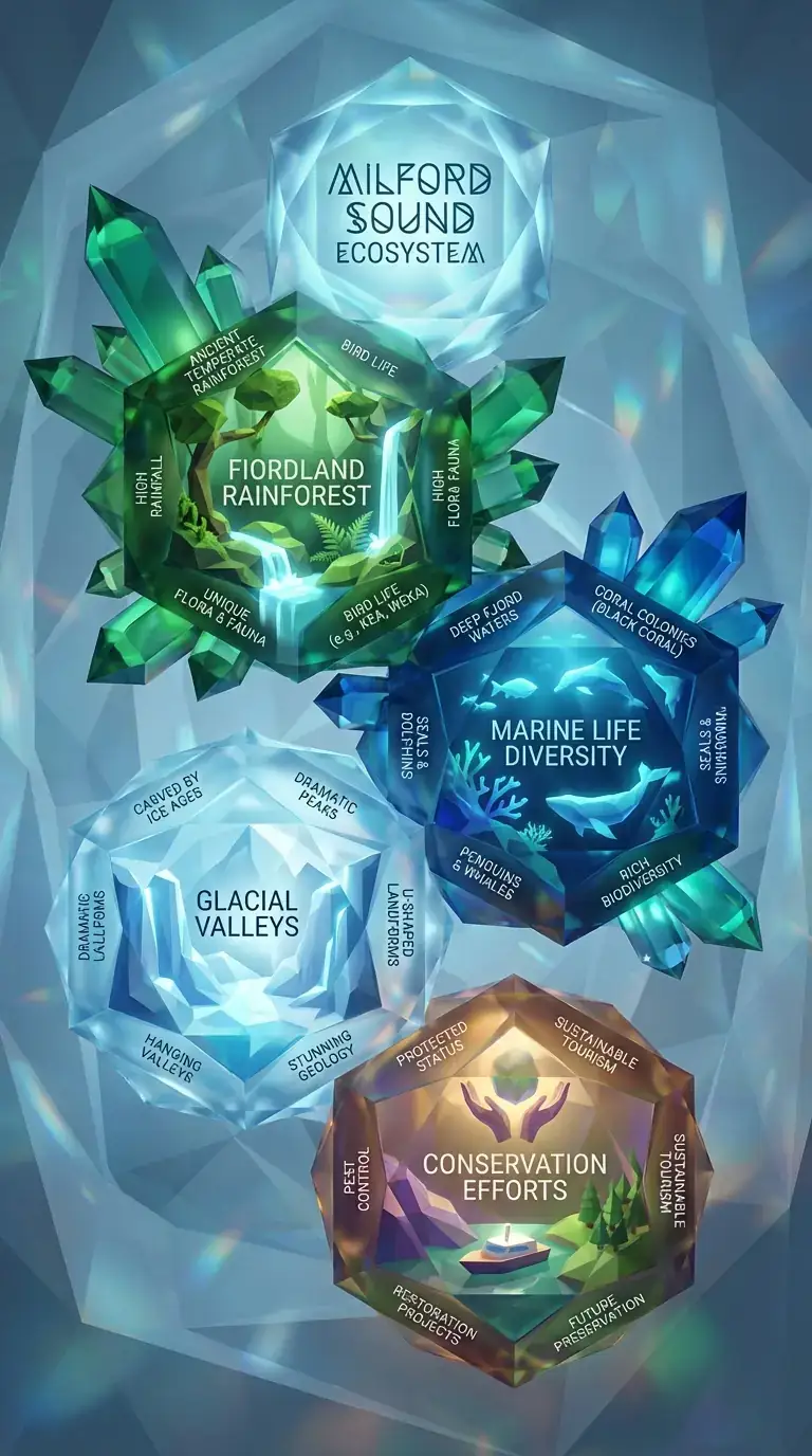 米尔福德峡湾:几何晶体低面数风格 (Crystal Low-Poly)