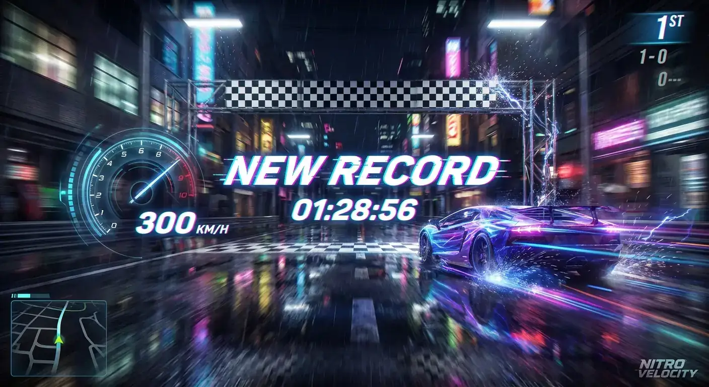 赛车游戏极速破纪录 (New Record)