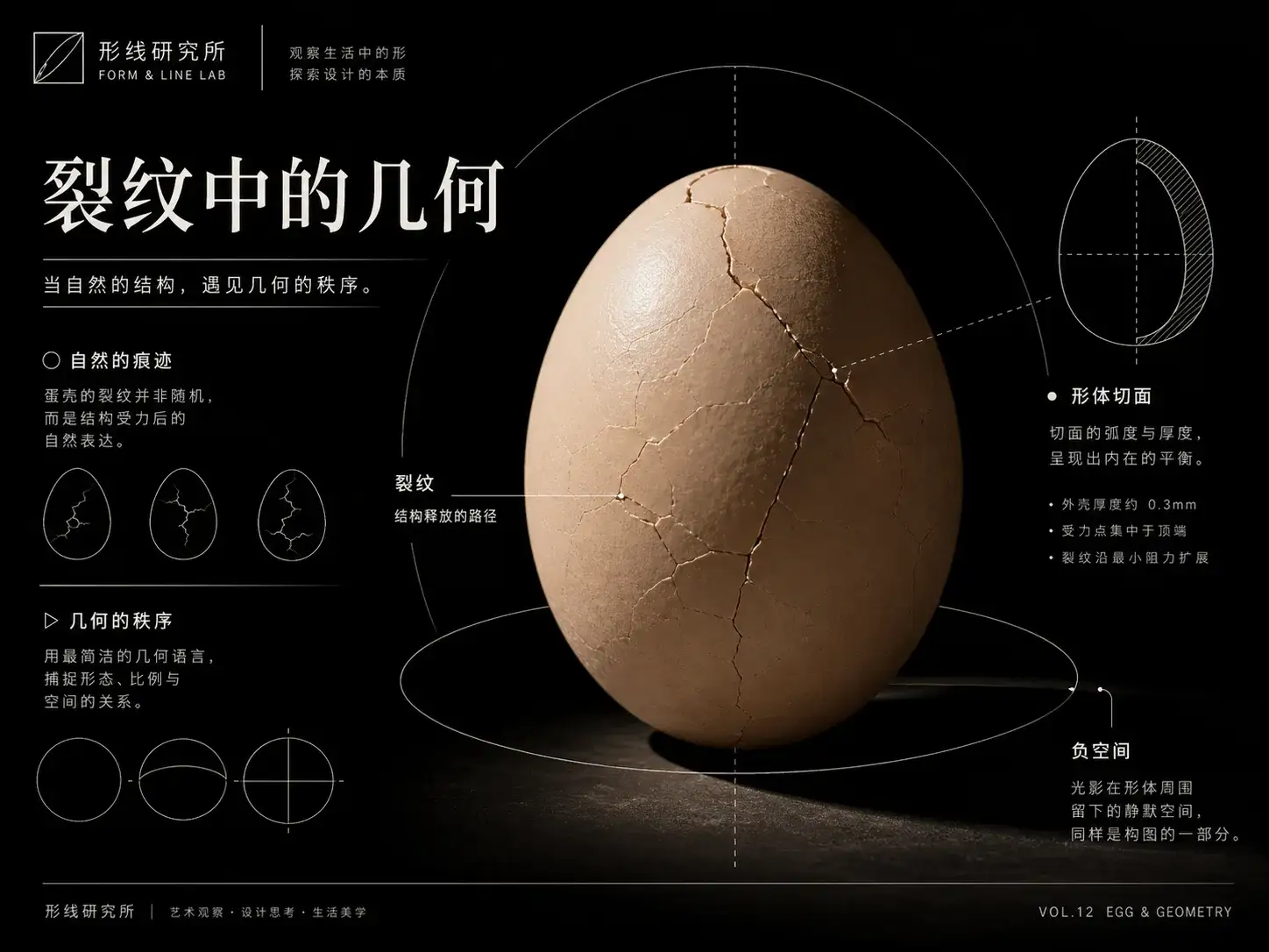 裂纹鸡蛋几何风格图