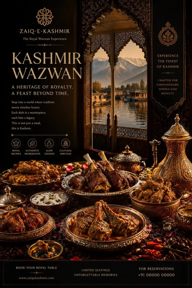克什米尔Wazwan皇家盛宴 | 奢华美食电影级海报
