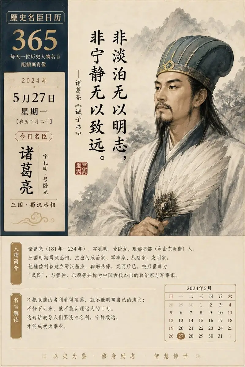 365天历史名臣日历插画集