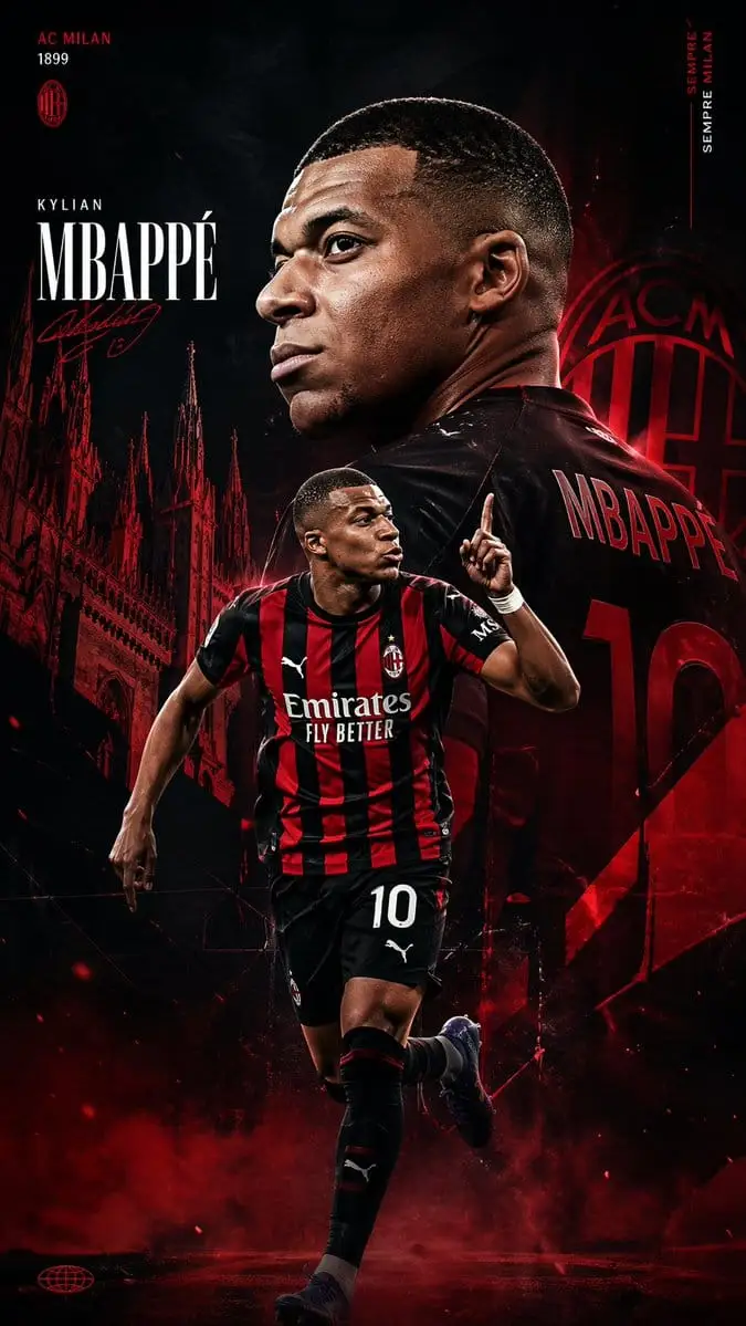 AC米兰 Mbappé 转会官宣海报生成器