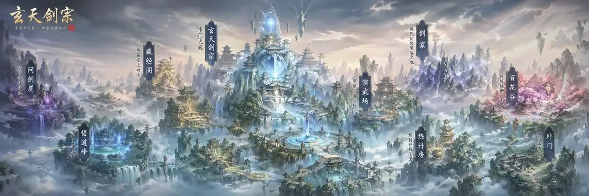 仙侠宗门全景地图·玄天剑宗