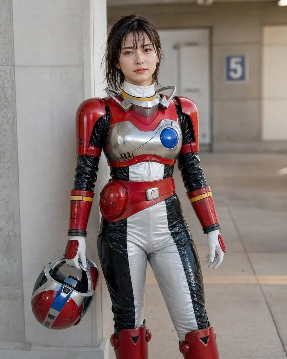 复古太空女英雄Cosplay摄影提示词