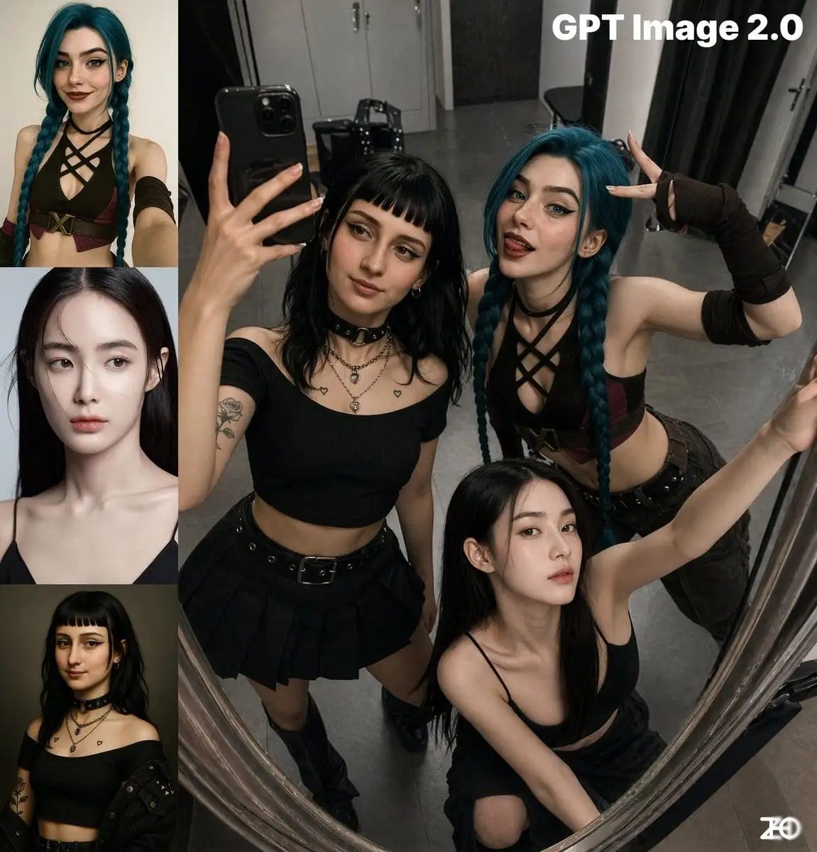 俯视镜面自拍:夸张姿势多人合影指南