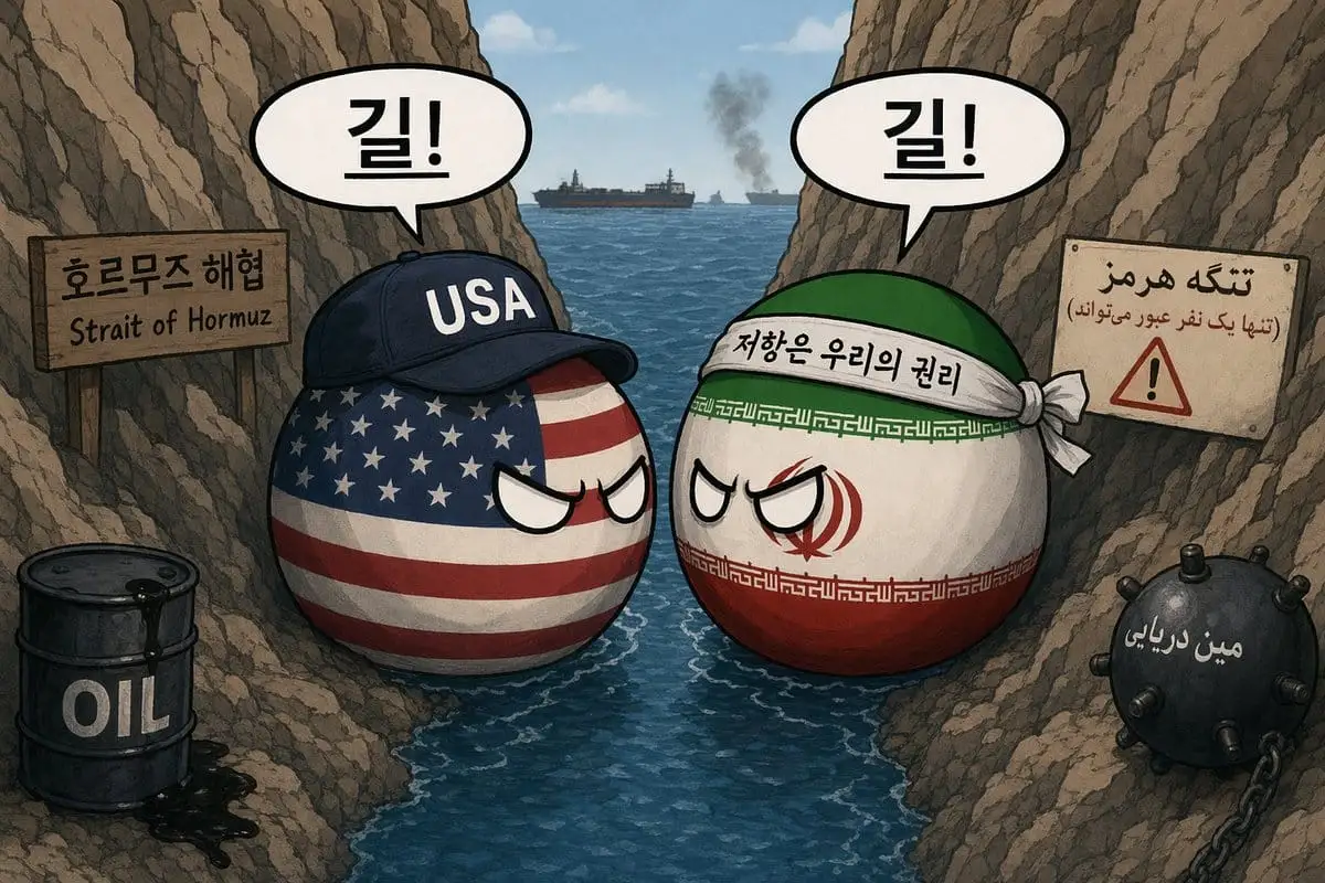 Countryball霍尔木兹海峡对峙插画生成器