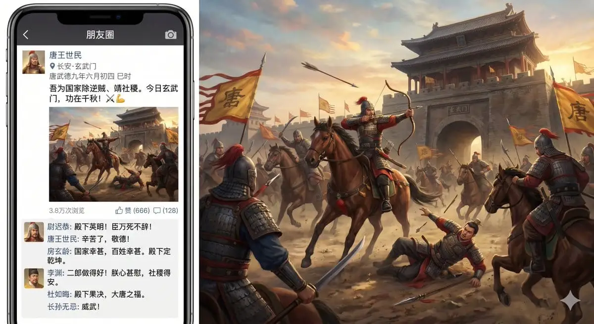 当玄武门之变遇上朋友圈:史诗级穿越海报生成器
