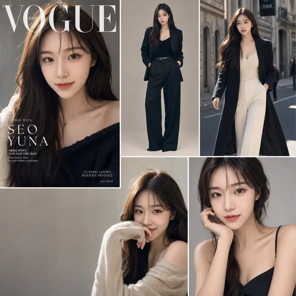 Vogue风格明星写真 | AI社论摄影大片