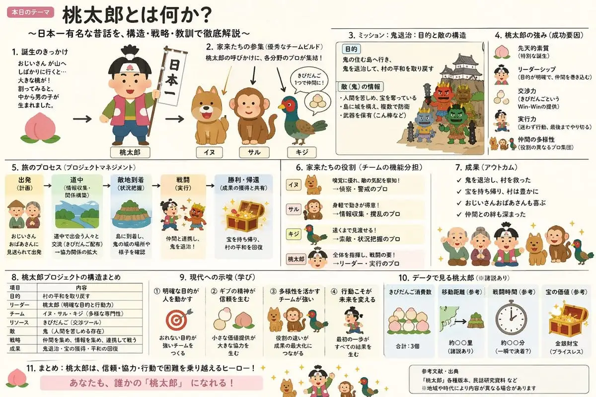 桃太郎故事:混合风格讲解Slides