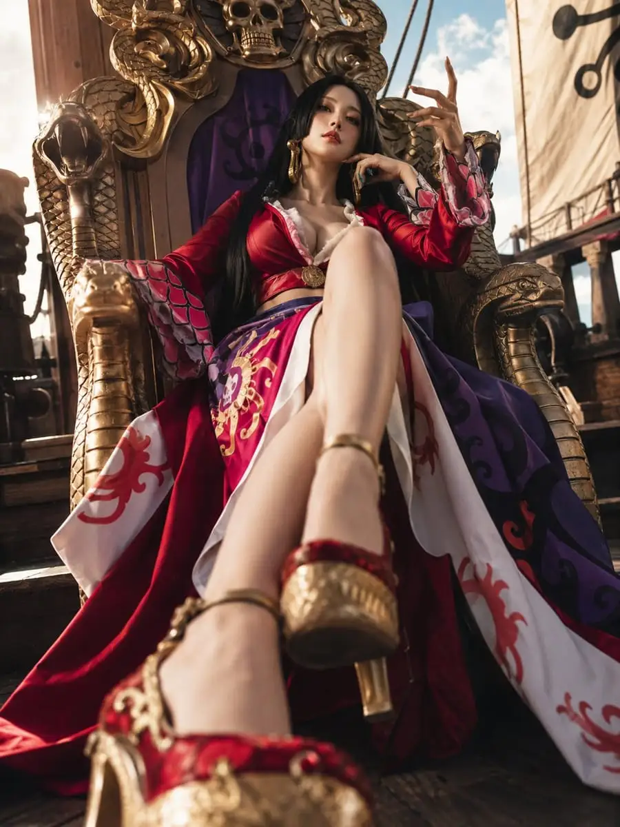 海贼王女帝波雅·汉库克 | 写实电影感Cosplay海报生成