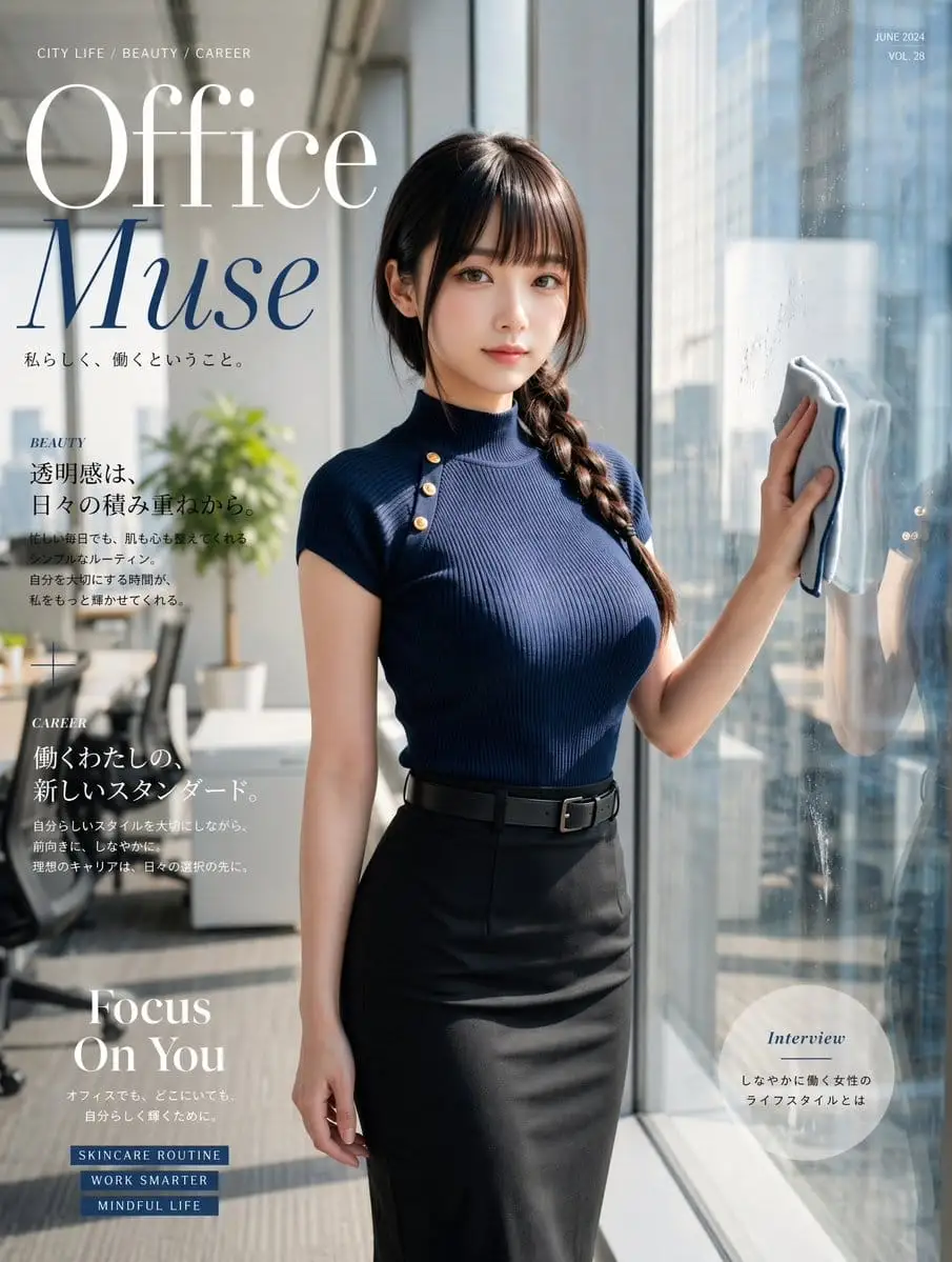 日系时尚封面:Office Muse 职场女性杂志大片