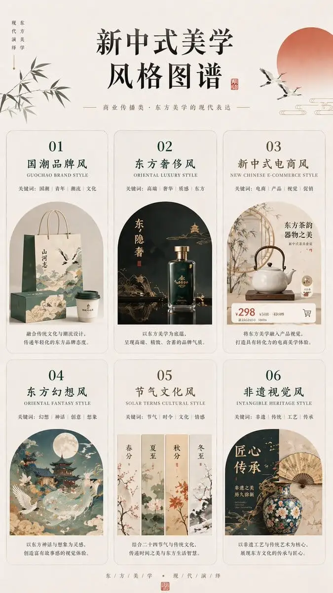 新中式美学海报智能生成提示词