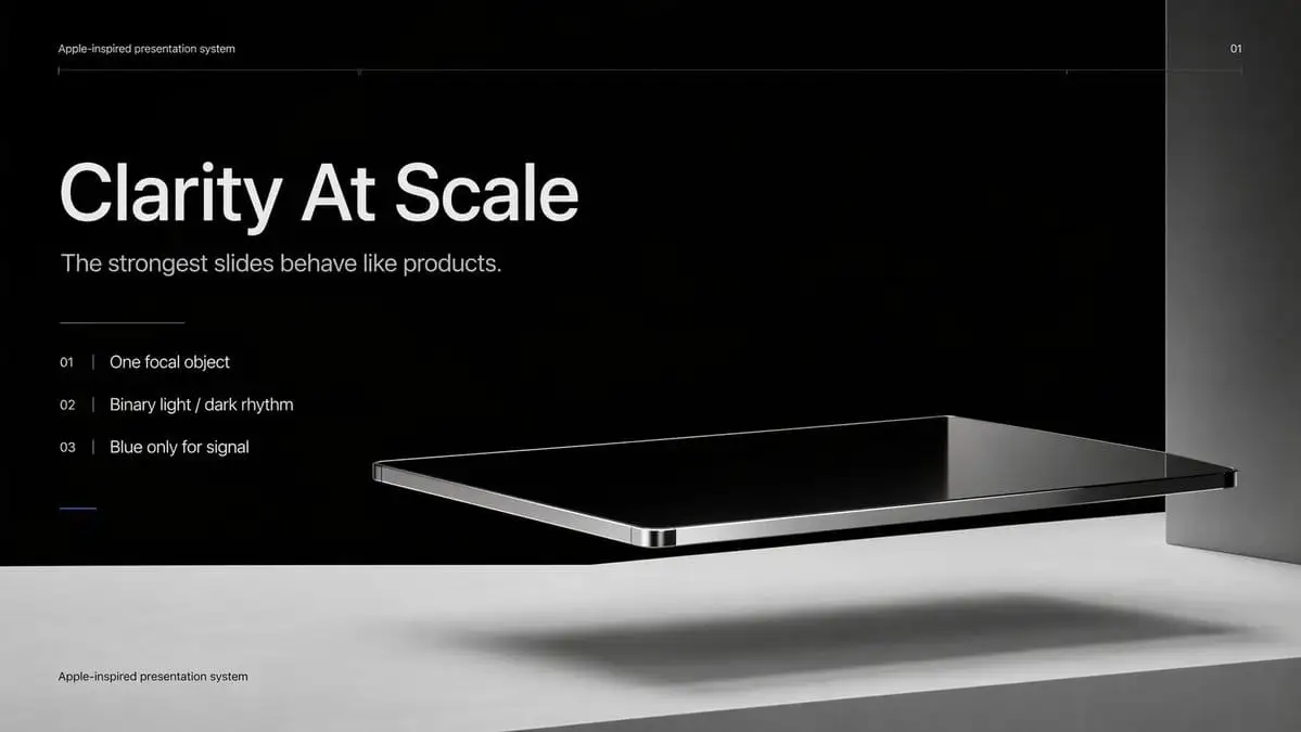 Apple 风格极简演示文稿封面生成器