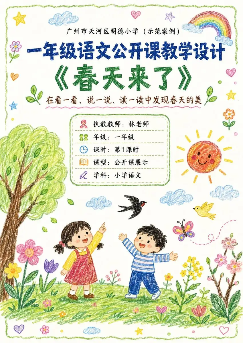 蜡笔风公开课教案生成 | 可视化教学展示神器