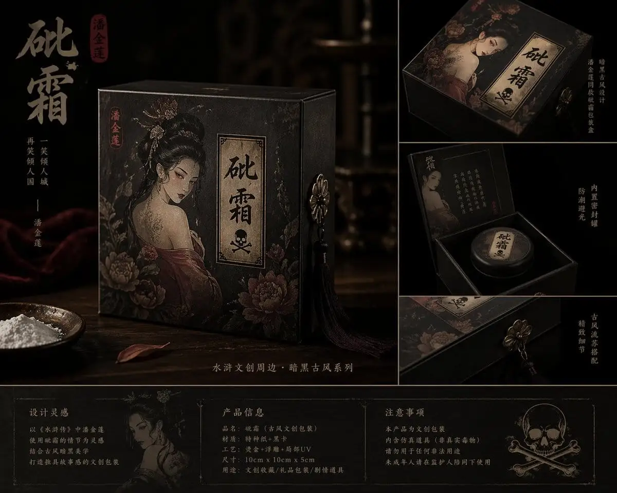 暗黑古风文创包装设计