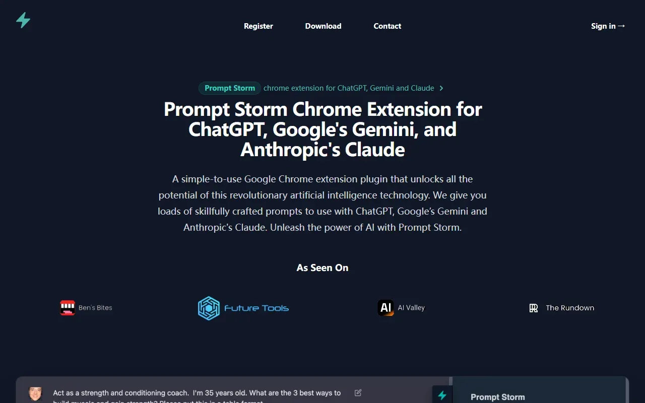 Promptstorm 截图