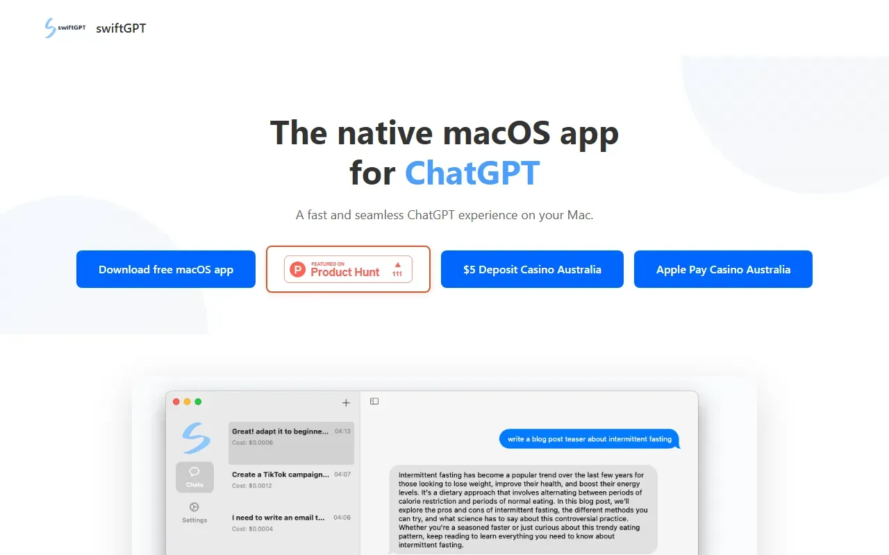 Swiftgpt 截图