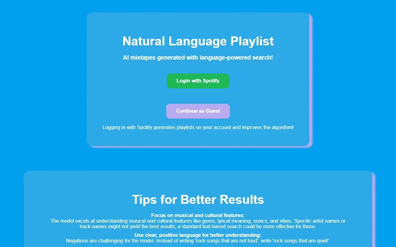 Naturallanguageplaylist 截图