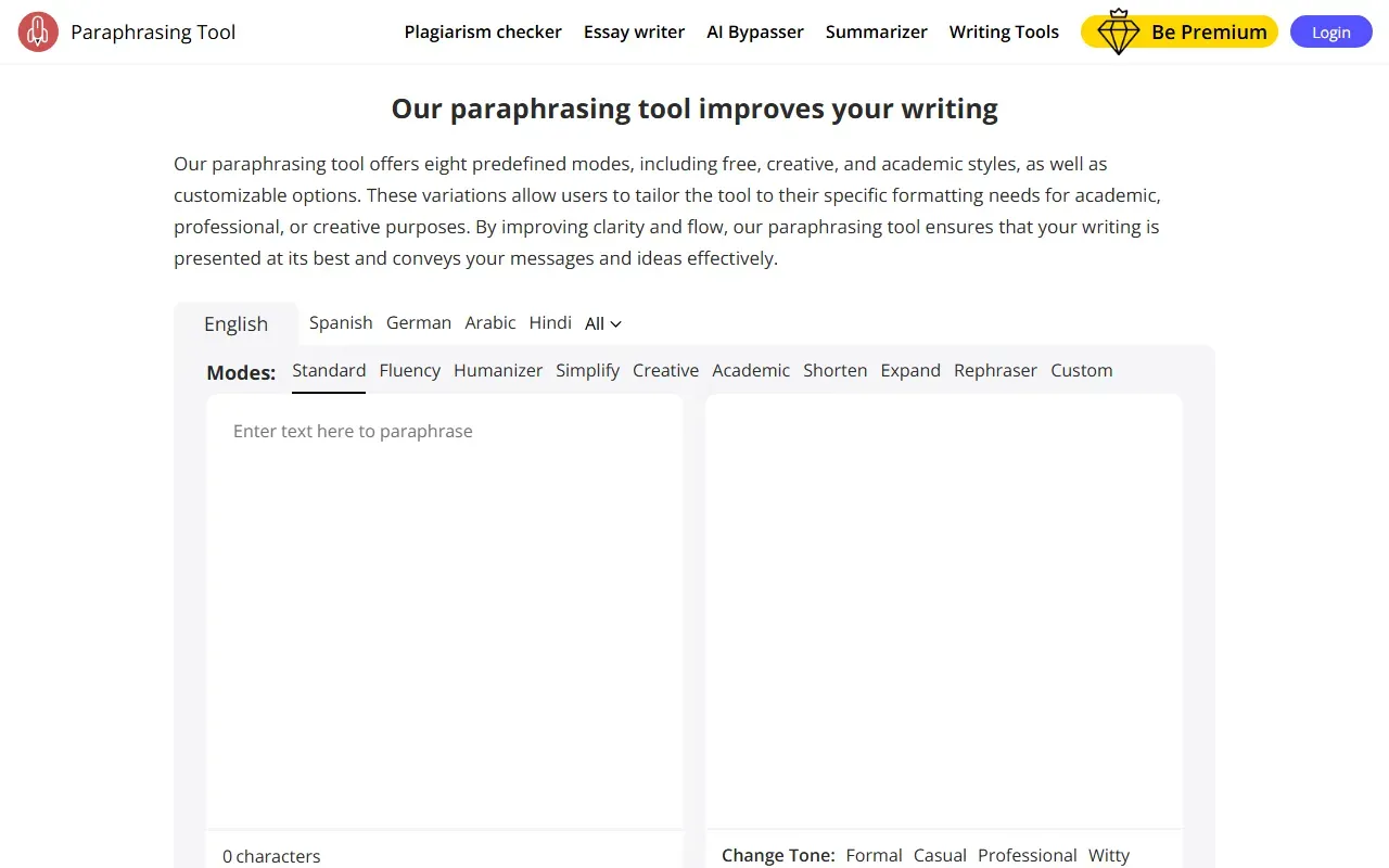 Paraphrasingtool 截图